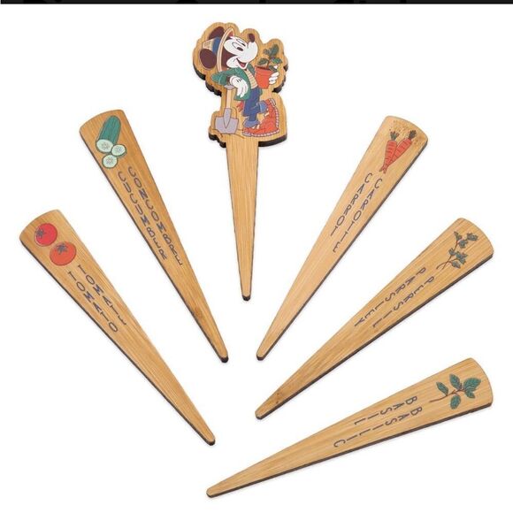 NWT Disney Flower and Garden Plant Stake Set - Picture 1 of 2
